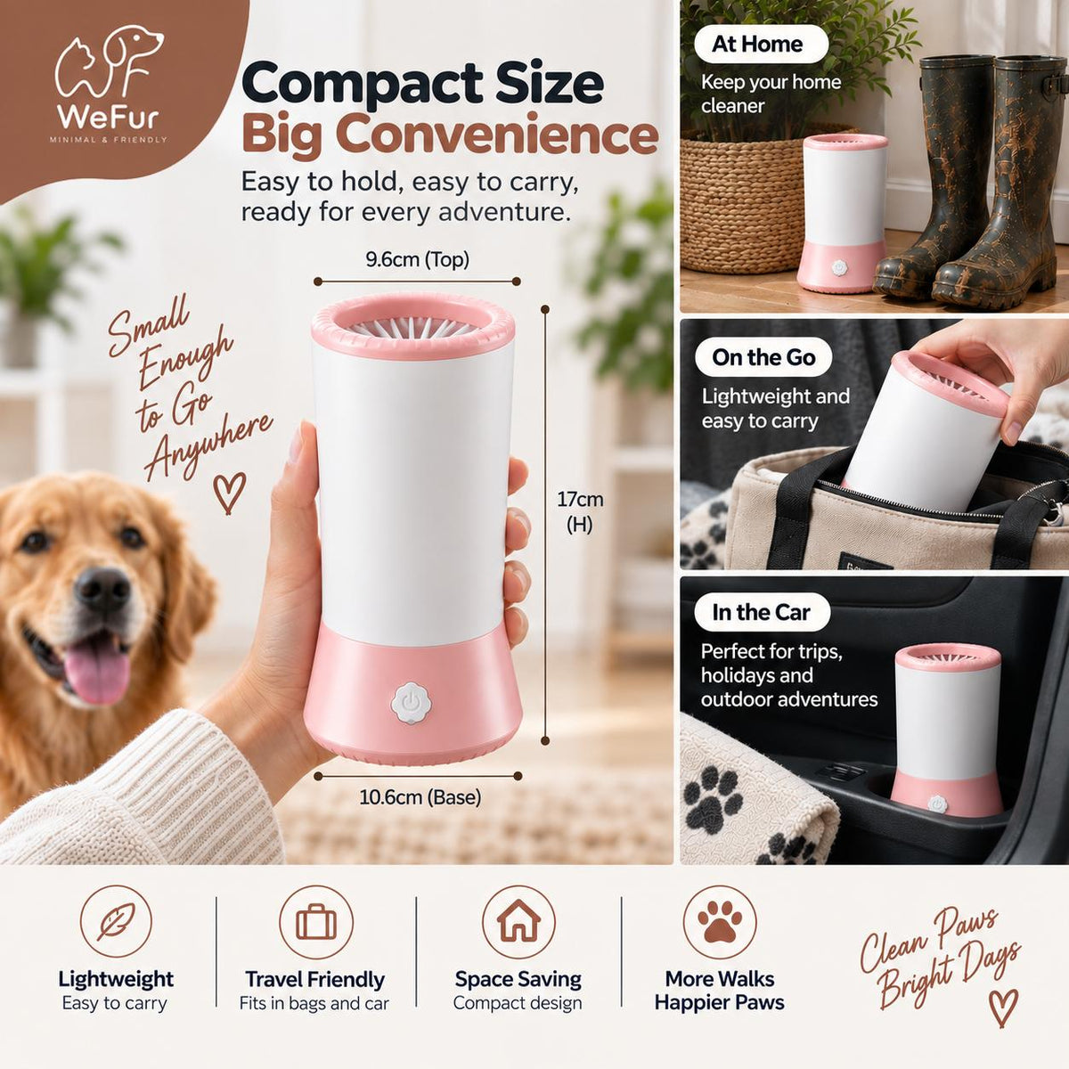 Electric Dog Paw Cleaner – Rechargeable Automatic Paw Washer