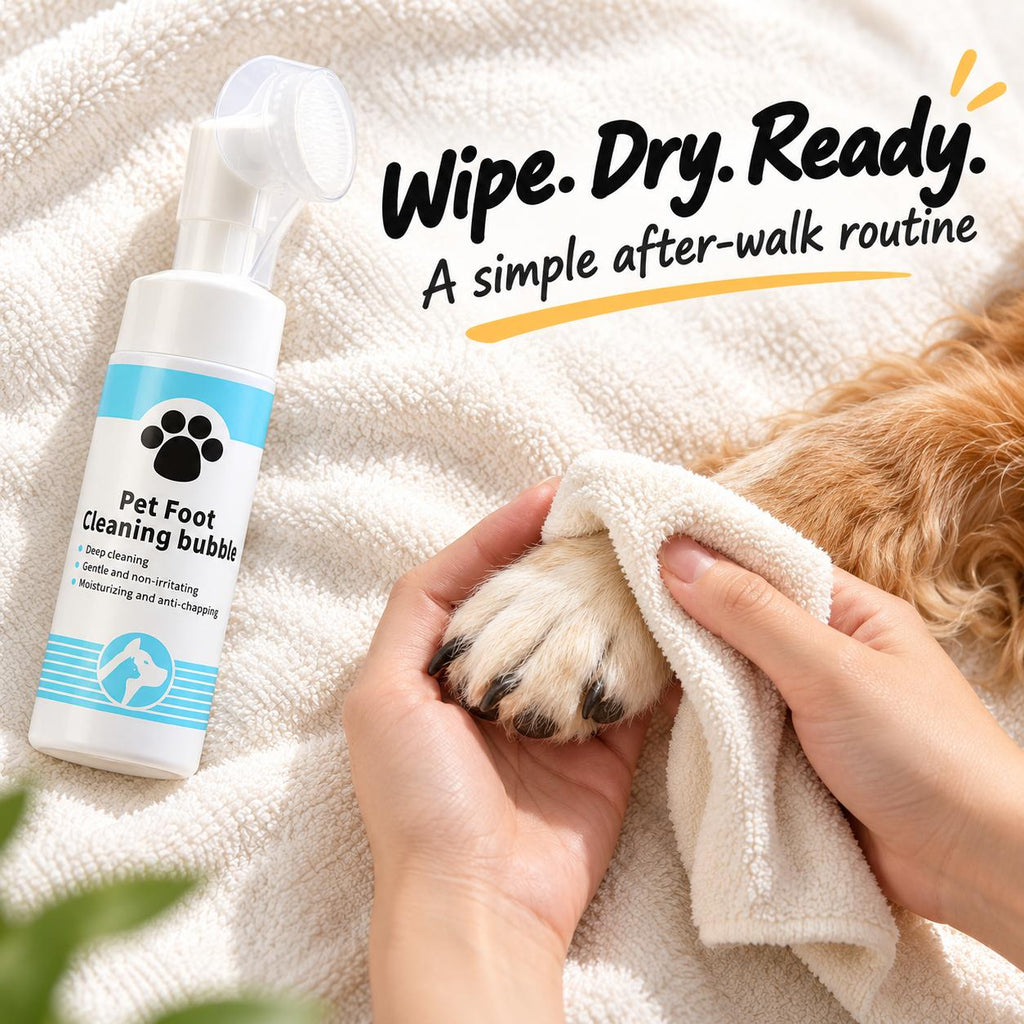 Pet Paw Cleaning Foam – Rinse-Free with Silicone Brush