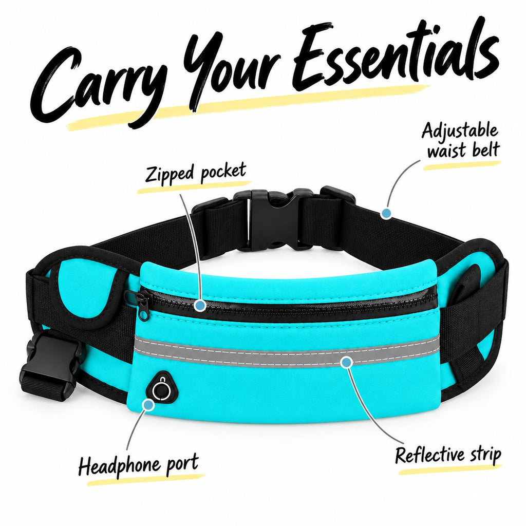 2-in-1 Hands-Free Dog Running Lead & Waist Pack