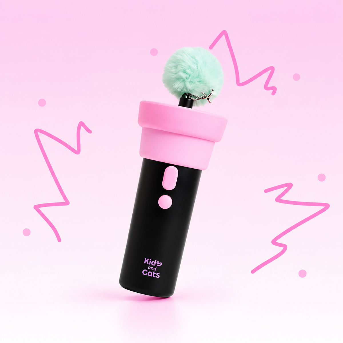 Interactive Cat Toy Launcher – Retractable Pom Pom & Bell