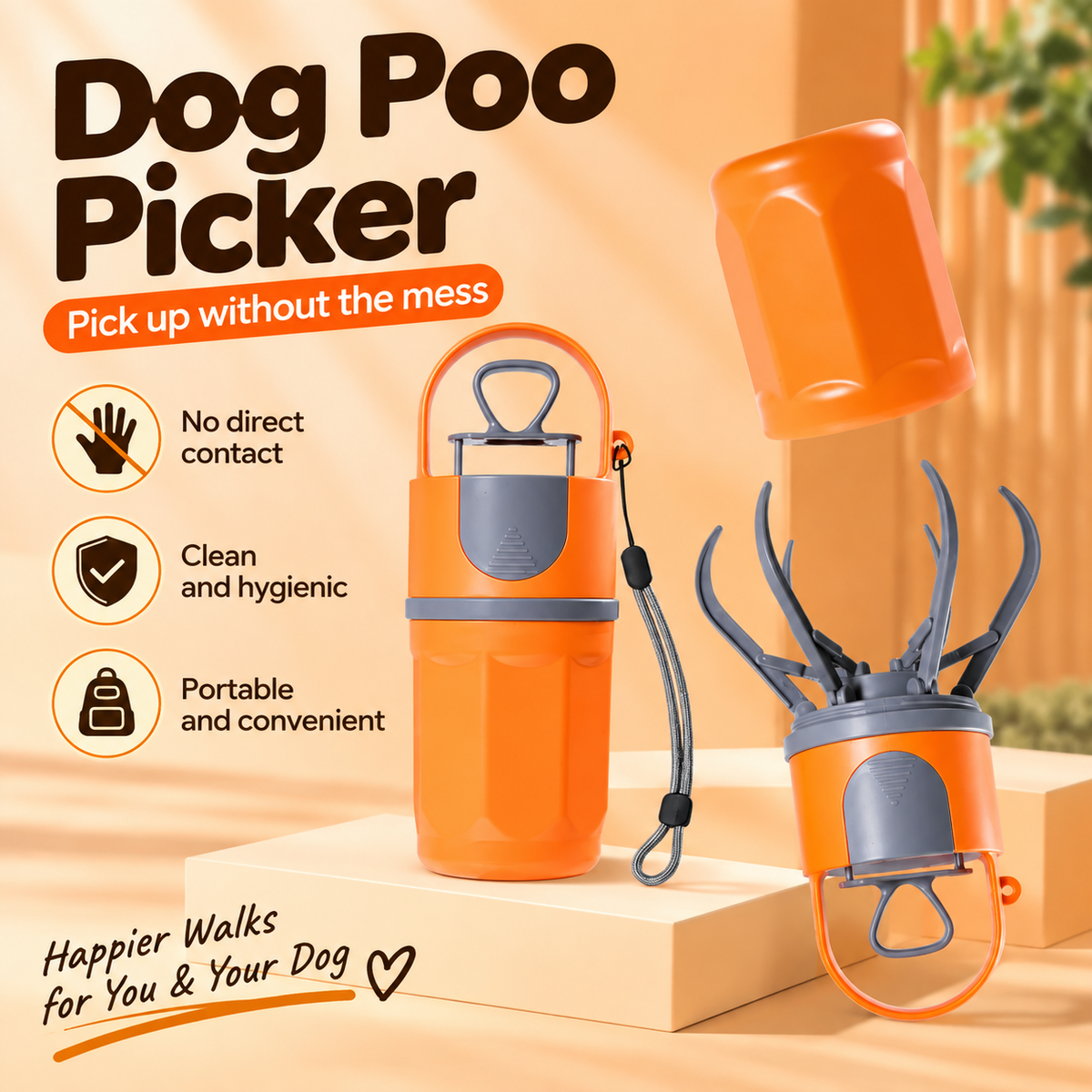 Portable Dog Pooper Scooper – No-Touch Waste Picker