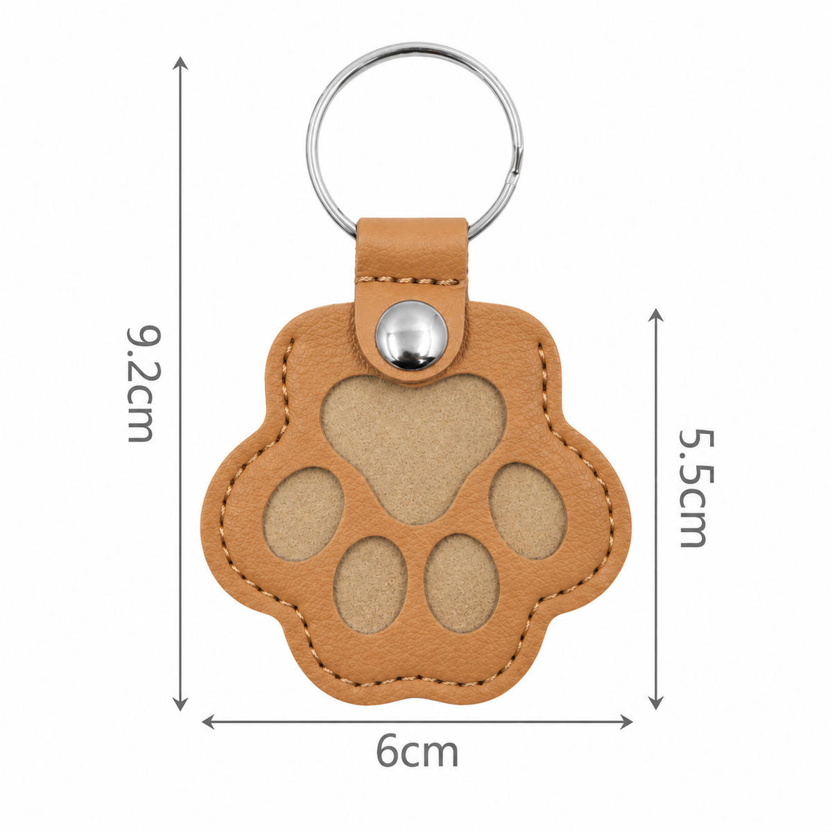 Pet Fur Keepsake Keyring – Paw-Shaped Memory Holder