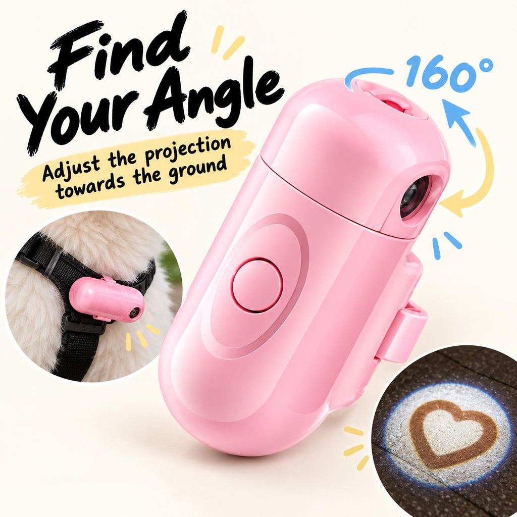Rechargeable Pet Heart Projection Light – For Dogs & Cats