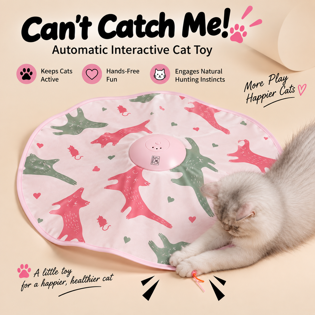 Automatic Interactive Cat Toy – Rechargeable Hide-and-Seek Toy