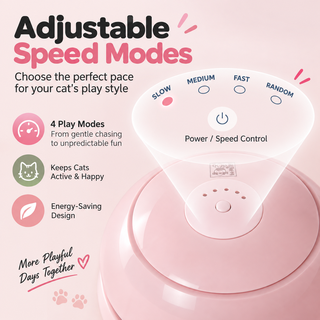 Automatic Interactive Cat Toy – Rechargeable Hide-and-Seek Toy